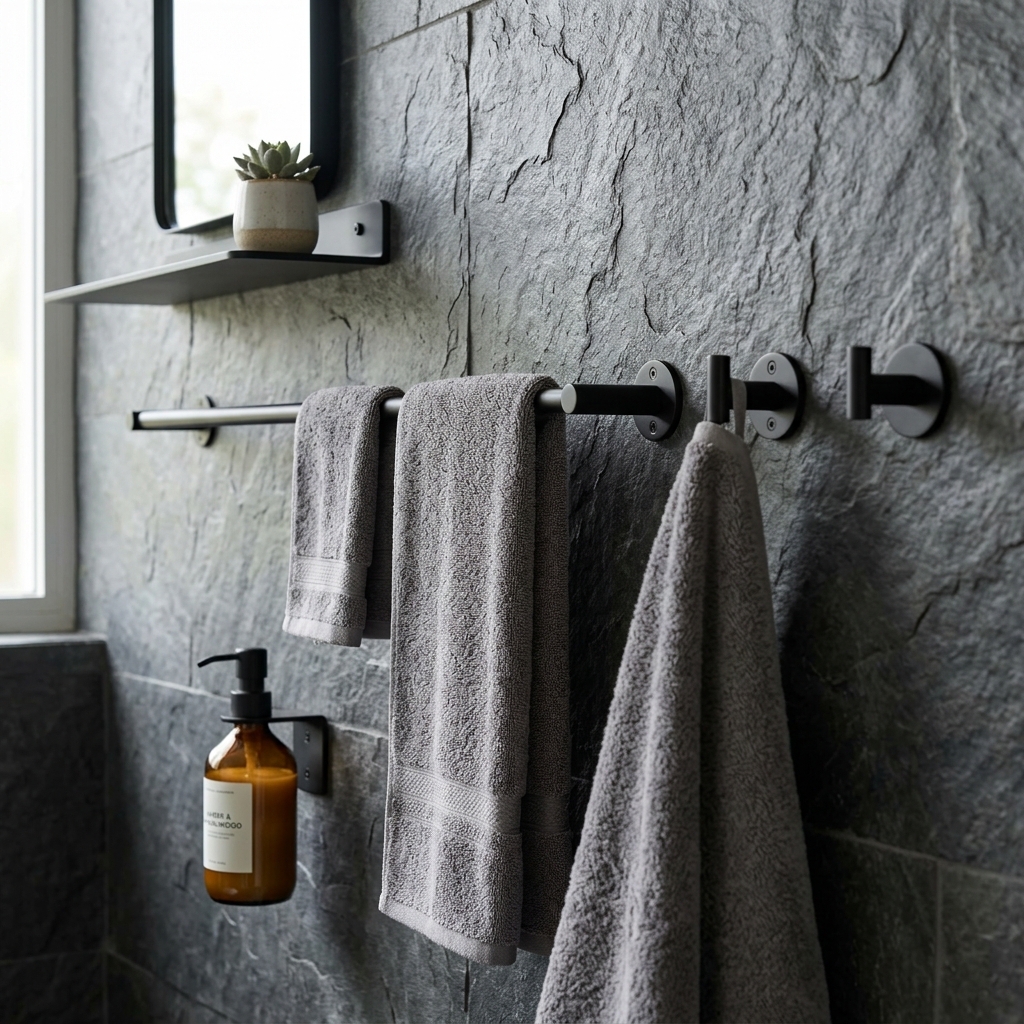 Bathroom interior with accessories