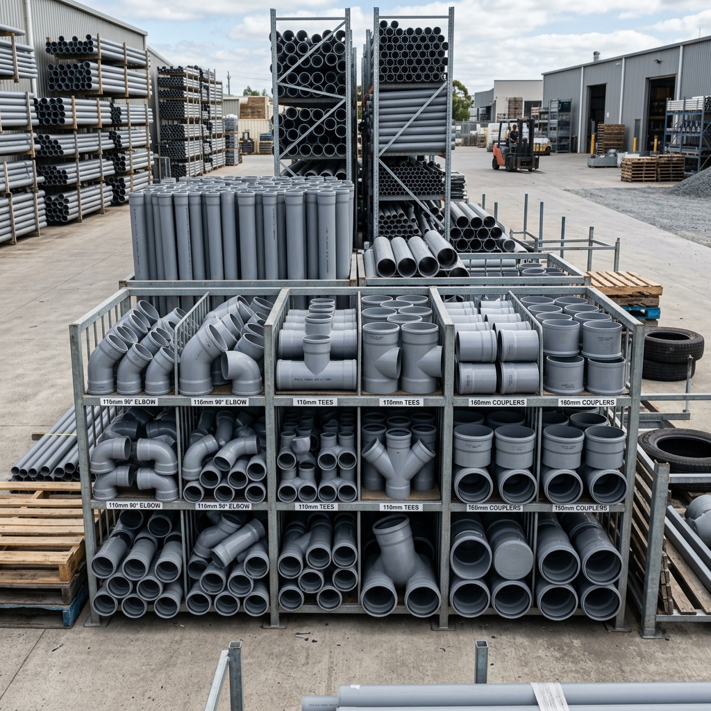 PVC drainage pipes